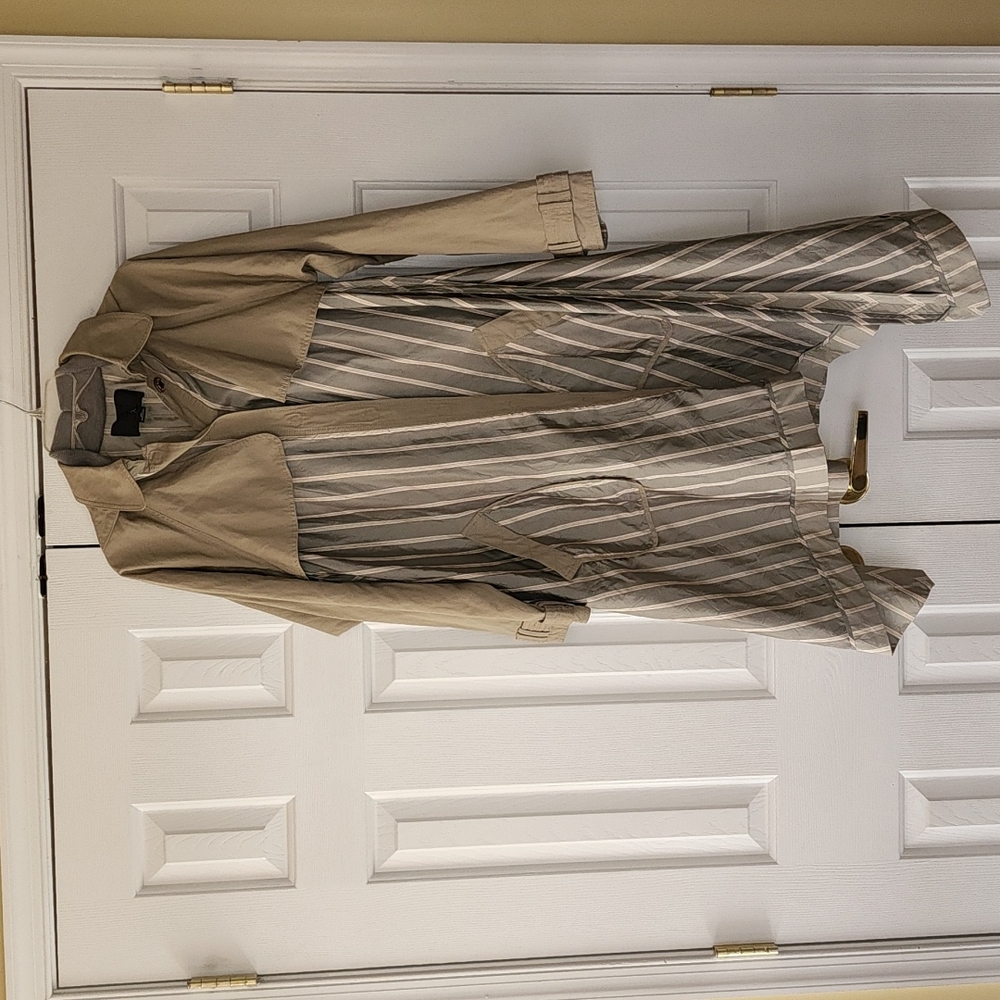 ALEXANDER WANG ASYMMETRIC HEM HOODED TRENCH BADAZZ EUC